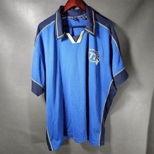 Vintage Bugle Boy Shirt Mens 3XL Blue Casual Y2K Bugle Boy Sport Rugby Polo Tee